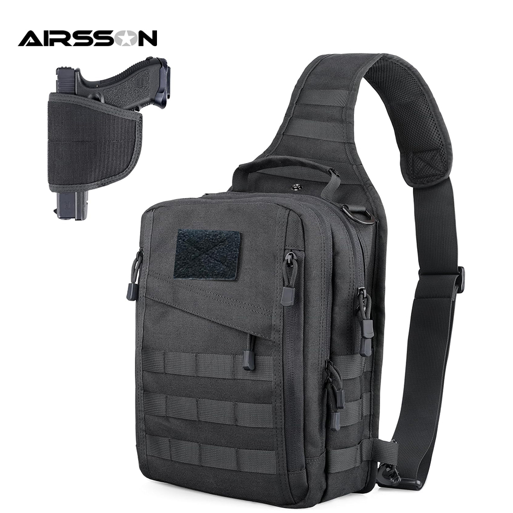 Edc Concealed Carry Sling Bag - Zaino tattico con imbracatura Fondina per