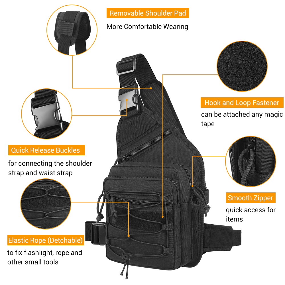 Borsa per fondina per pistola  - Edc Concealed Carry Sling Bag recensione e prezzo